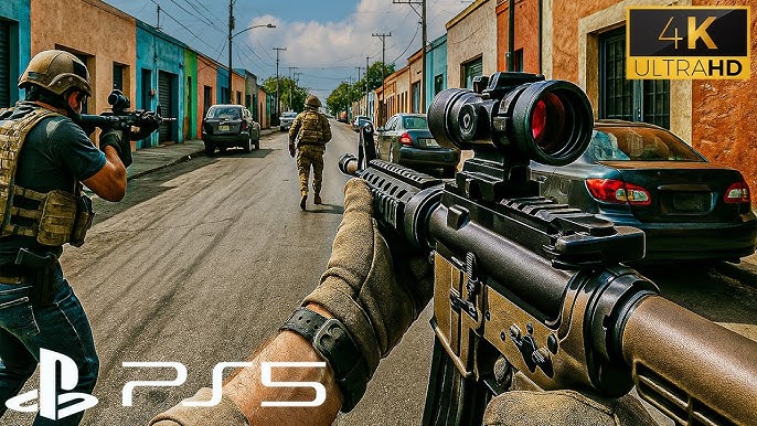 Rajtaütés a mexikói kartelen - Realisztikus, magával ragadó ultra játékmenet 4K 60FPS Call of Duty PS5